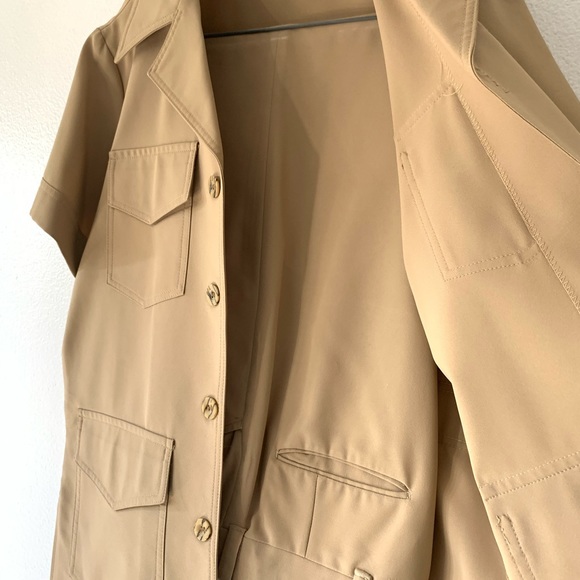 VTG 60s RETRO 2 pc SAFARI SUIT 4 pocket TAN KHAKI - Picture 2 of 8